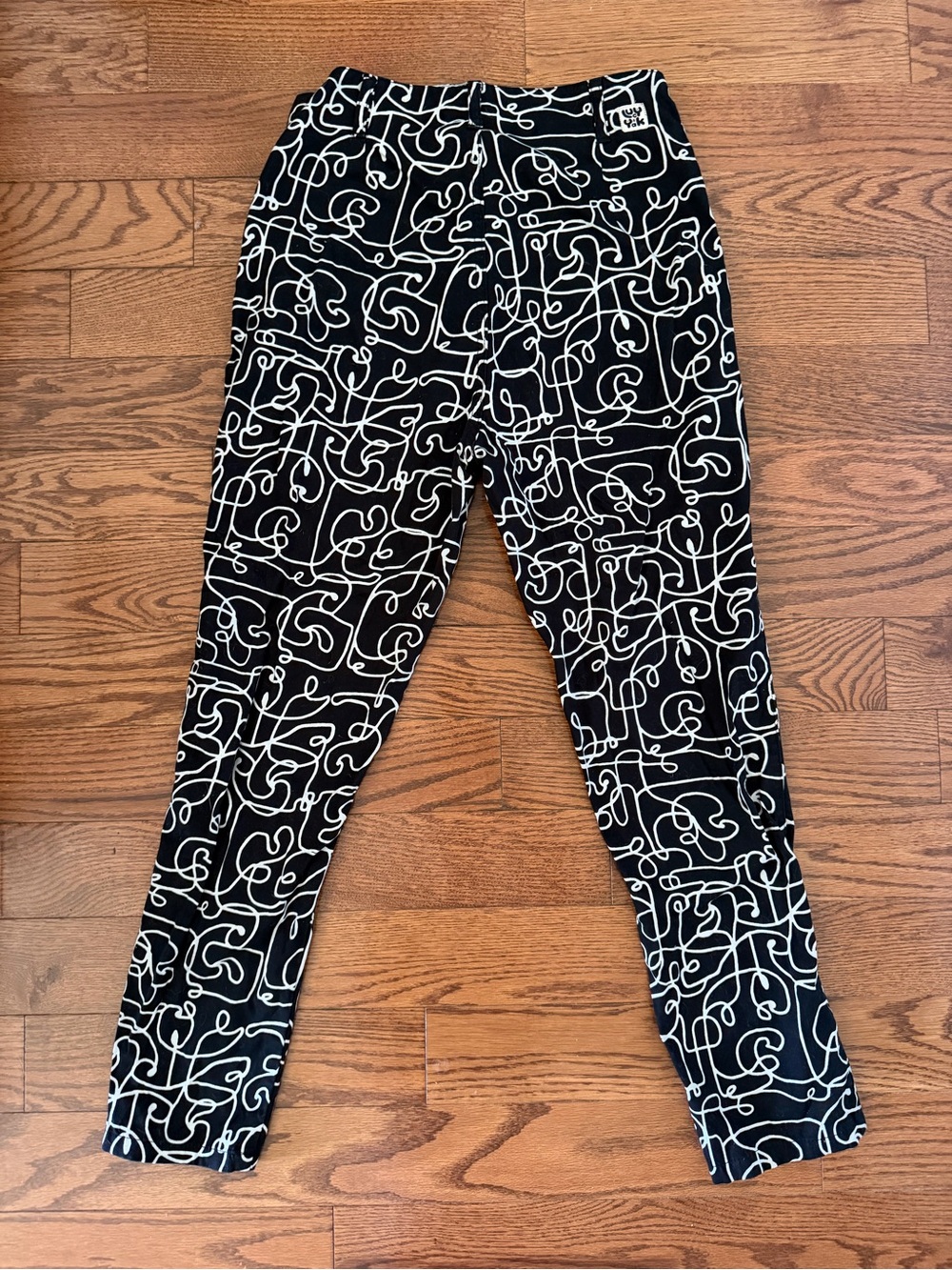 Lucy & Yak Camden Pants – Black & White Squiggle Print | W28/L30 - Picture 9 of 9